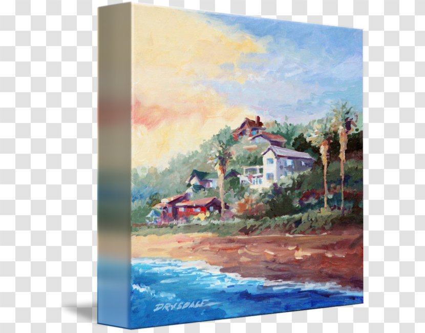 Watercolor Painting Crystal Cove State Park Gallery Wrap - Paint Transparent PNG