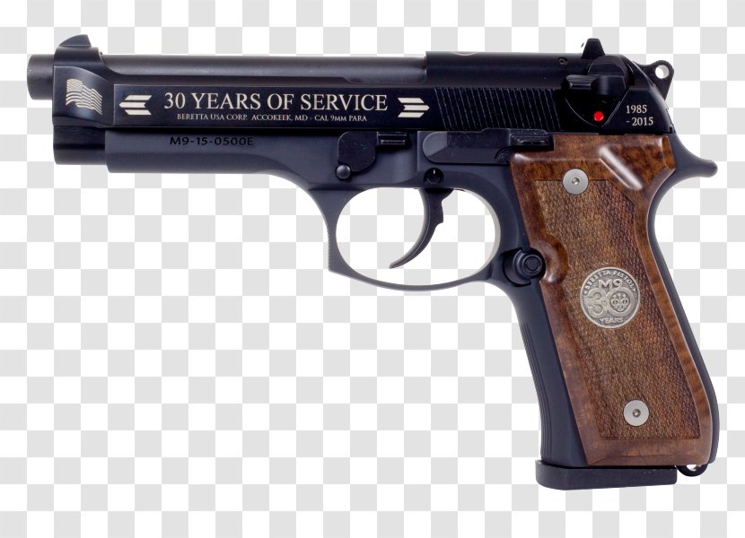 Beretta M9 M1934 92 9×19mm Parabellum - Gun Transparent PNG