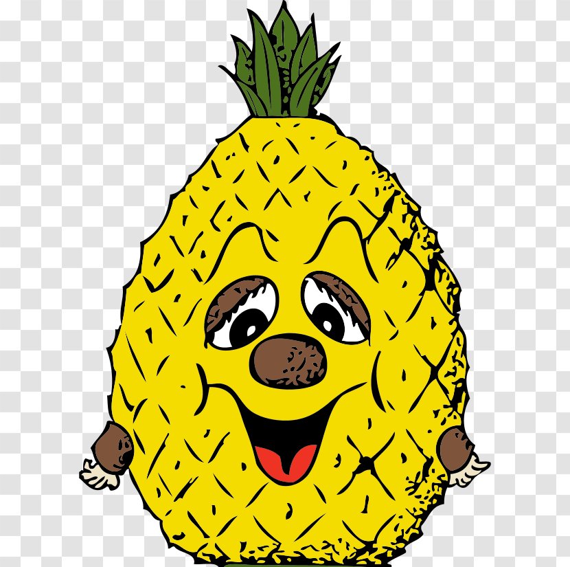 Pineapple Cartoon Fruit Clip Art - Pixabay - Hawaiian Luau Clipart Transparent PNG