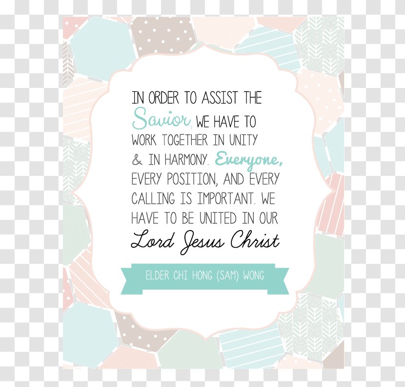 LDS General Conference The Church Of Jesus Christ Latter-day Saints Elder Art Quotation - Rosemary - Chi Hong Sam Wong Transparent PNG