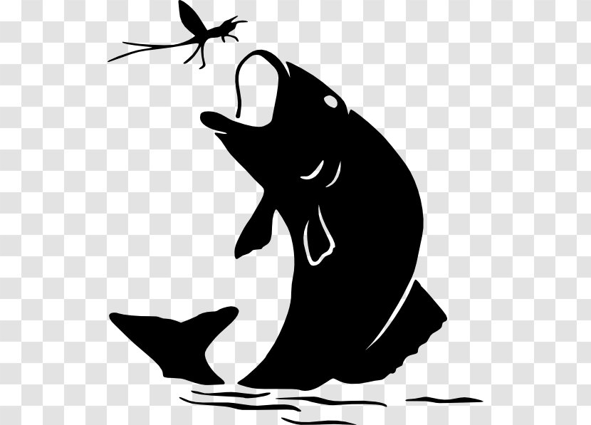 Silhouette Fishing Drawing Clip Art - Fish Transparent PNG