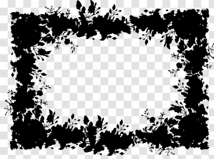 Black Line Background - Leaf - Rectangle Tree Transparent PNG