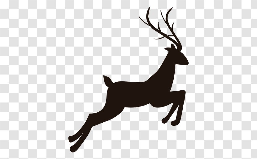 Reindeer Silhouette - Vertebrate - Raindeers Vector Transparent PNG