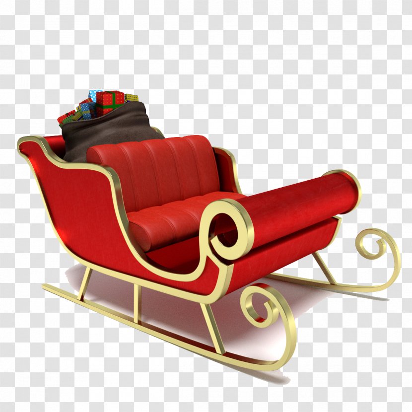 Santa Clauss Reindeer Sled Stock Photography - Claus - Sleigh Photo Transparent PNG