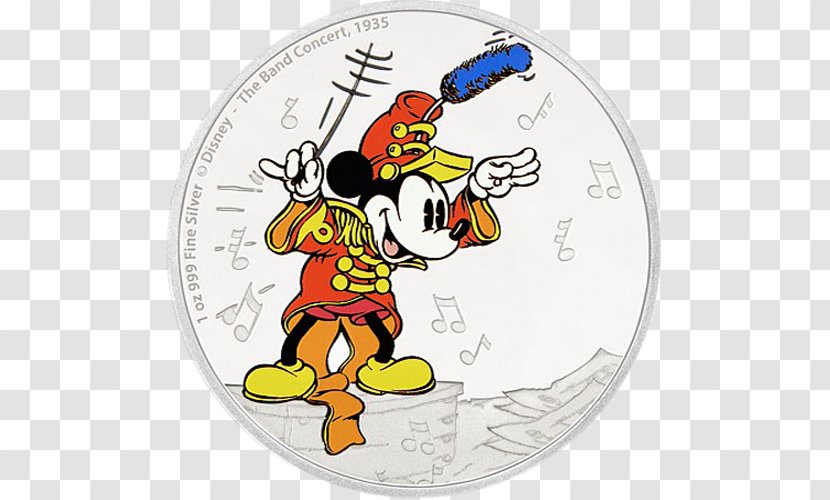 Mickey Mouse Daisy Duck Minnie Silver Coin - Orchestre Transparent PNG