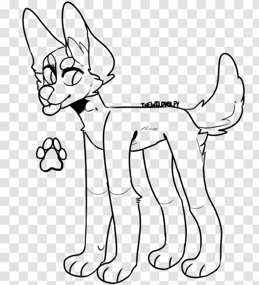 Whiskers Dog Breed Line Art Drawing - Watercolor - Hand Painted Cartoon Transparent PNG