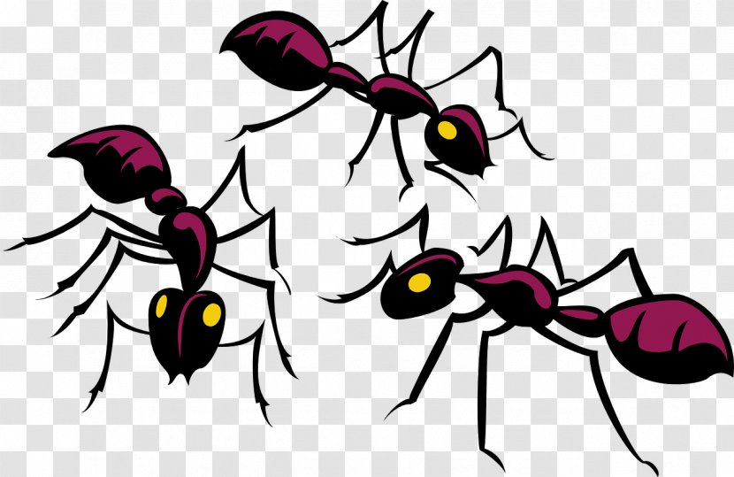 Ant Free Content Download Clip Art - Pollinator - A Group Of Purple Ants Transparent PNG