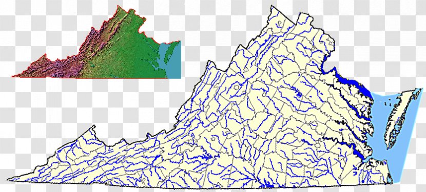 Major New River Map Potomac - Trivia Geography Landforms Transparent PNG