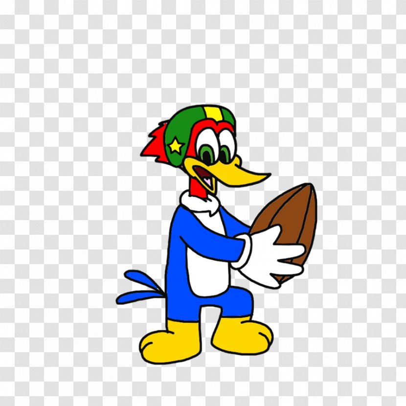 Duck Woody Woodpecker Cartoon - American Football Transparent PNG
