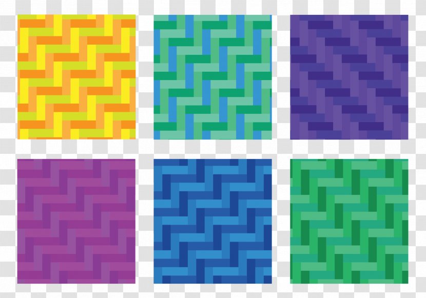 Herringbone Pattern Euclidean Vector - Six Brilliant Color Shading Wave Transparent PNG