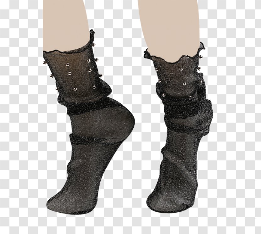 Boot Lurex Fishnet Sock Knitting - Button Transparent PNG