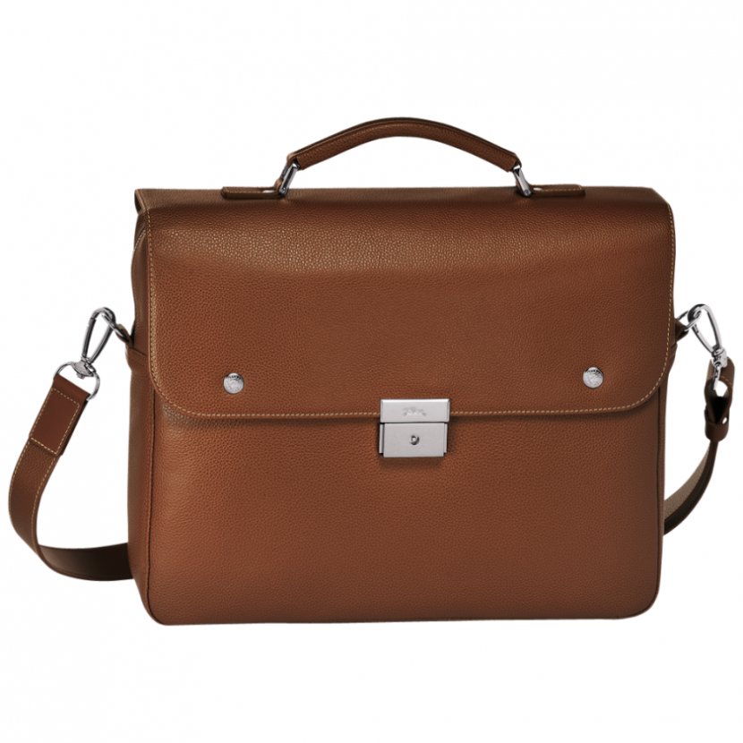 Briefcase Leather Handbag Longchamp - Snap Fastener - Bag Transparent PNG