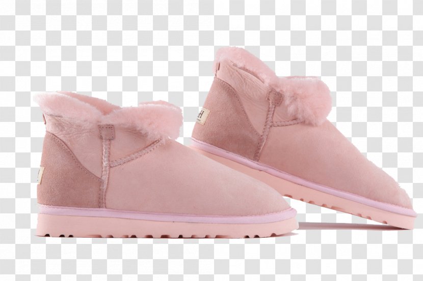 Snow Boot Shoe - Outdoor - Pink Plush Boots Transparent PNG