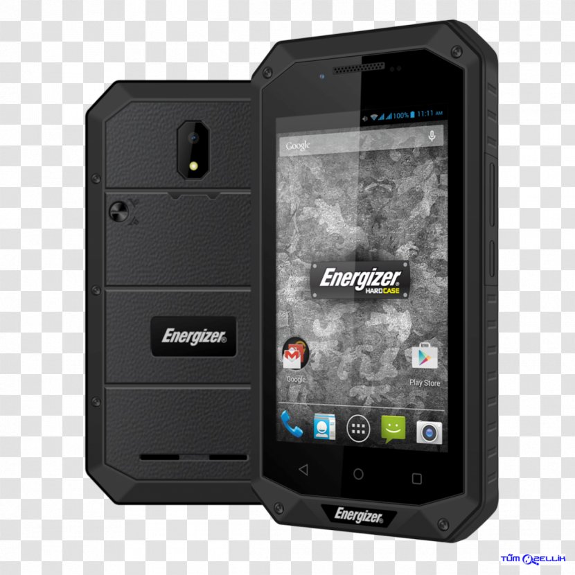 Energizer Energy 500 (5 Inch) Hardcase Phone Quad Core 1.3GHz 1GB 8GB WiFi BT 3G A-gps Camera Android 4.4 (Dual Mali-400) Black 400 LTE Dual SIM Smartphone - Mobile Transparent PNG