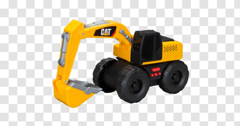 Caterpillar Inc. CAT 9 Inch Big Builder L&S Shaking Machine Vehicle Excavator Loader Toy - Construction - Gears Motors Transparent PNG