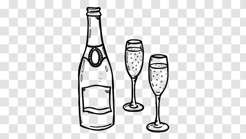 Champagne Glass Beer Wine Coloring Book - Drink Transparent PNG
