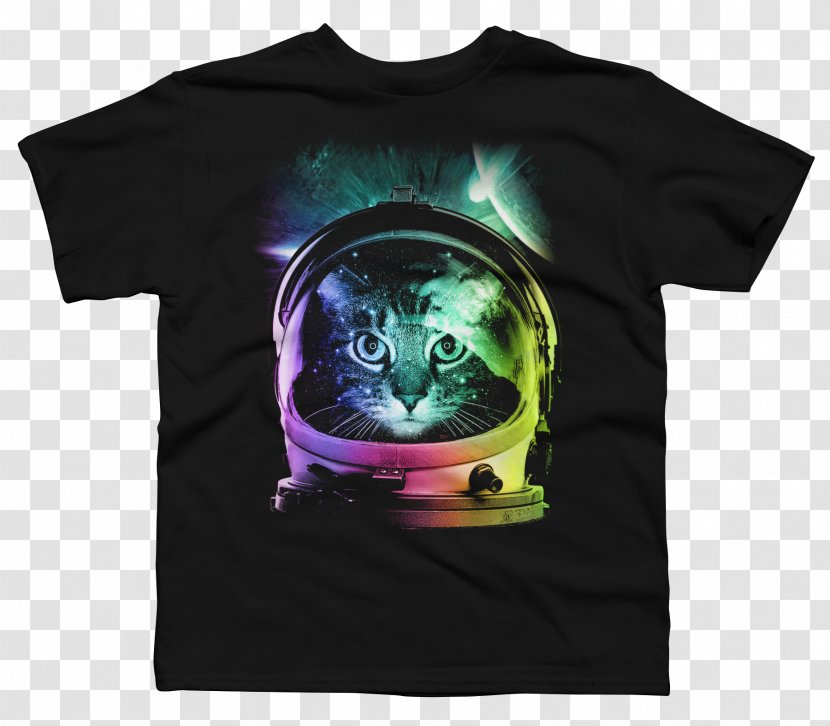 T-shirt Cat Kitten Astronaut - Spreadshirt Transparent PNG
