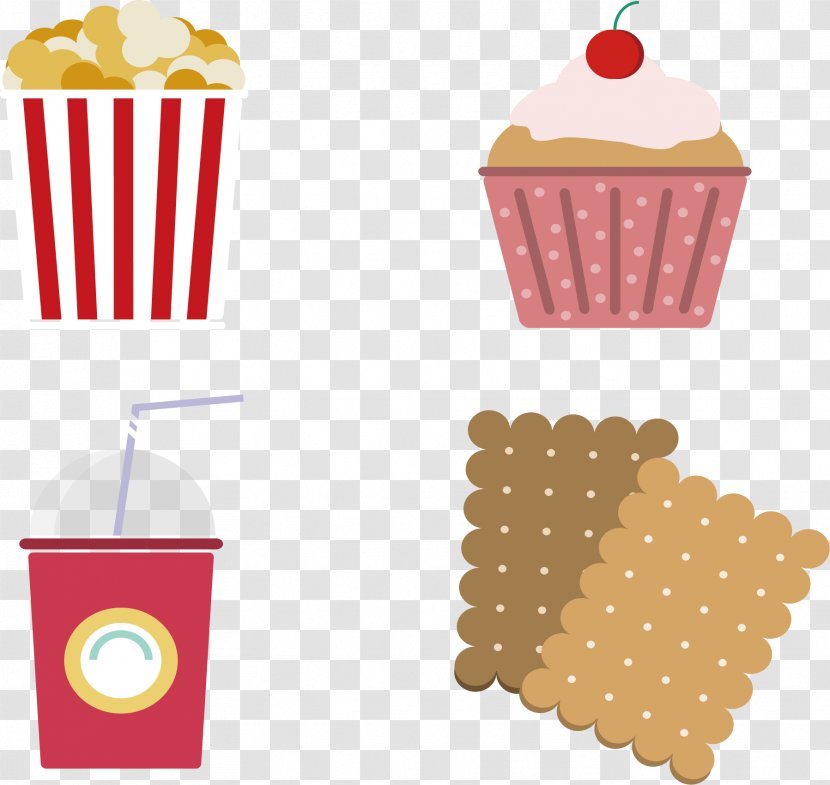 Chocolate Chip Cookie Cupcake Popcorn Clip Art - Food - Lace Cookies Transparent PNG