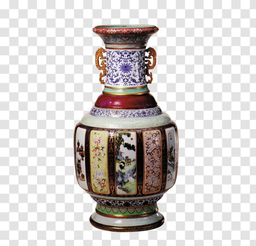 National Palace Museum Forbidden City Collections Of The Qing Dynasty Porcelain - Ceramic - Vase Transparent PNG