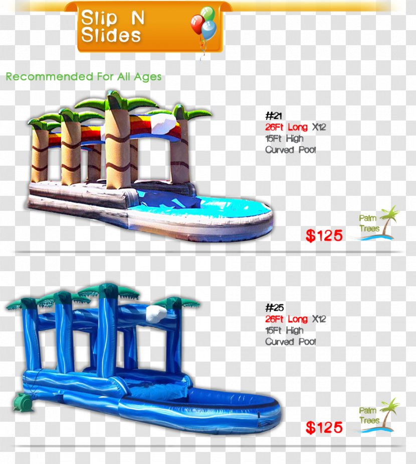 Ashley's Party Supplies Yuma Inventory Recreation Renting - Toy - Slip N Slide Transparent PNG