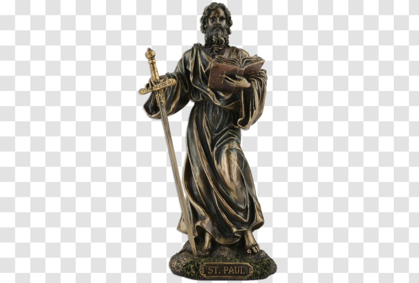 Statue Saint Paul Figurine Bronze Sculpture - St. Transparent PNG