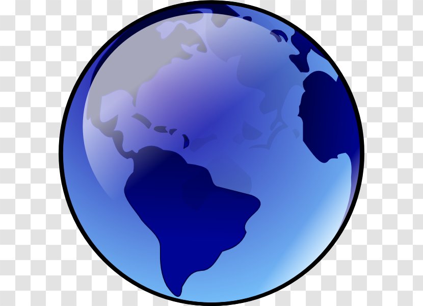 Blue Earth Globe Clip Art - Cartoon Transparent PNG