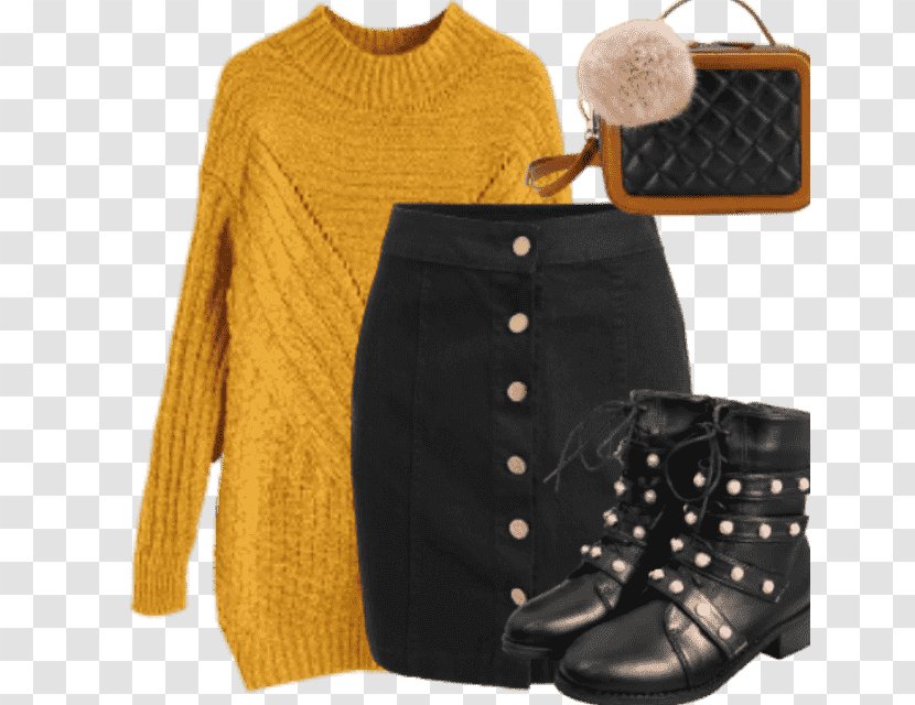 Fashion Boot Sweater Yellow Transparent PNG