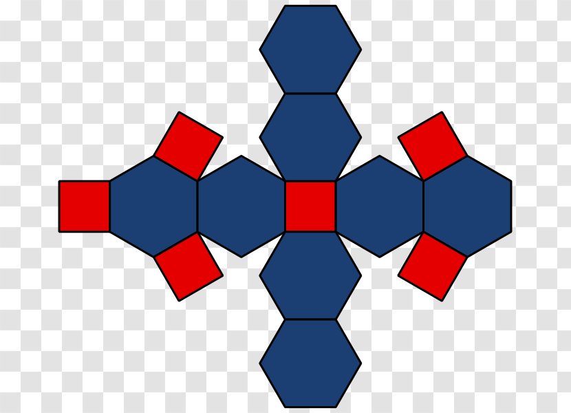 Truncated Octahedron Net Truncation Polyhedron - Geometry - Face Transparent PNG