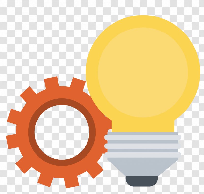 Logo Business Management - Vector Gear Light Bulb Material Transparent PNG