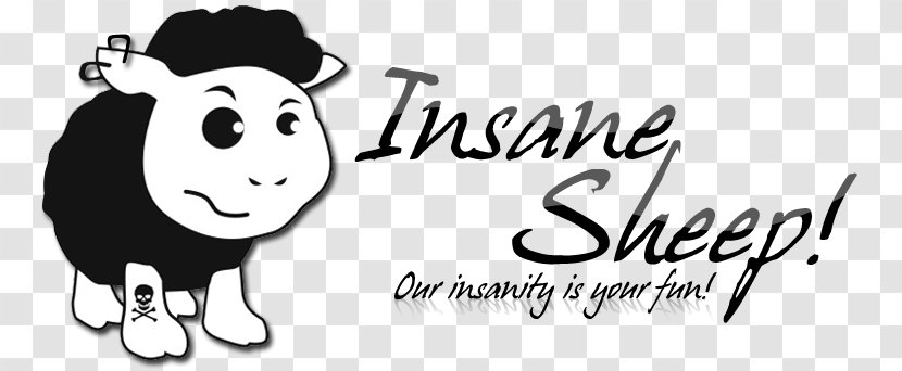 Logo Graphic Design Insane Sheep Calligraphy - Silhouette Transparent PNG