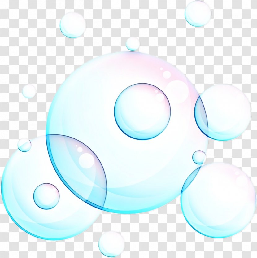 Aqua Turquoise Clip Art Water Circle - Wet Ink - Liquid Bubble Drop Transparent PNG