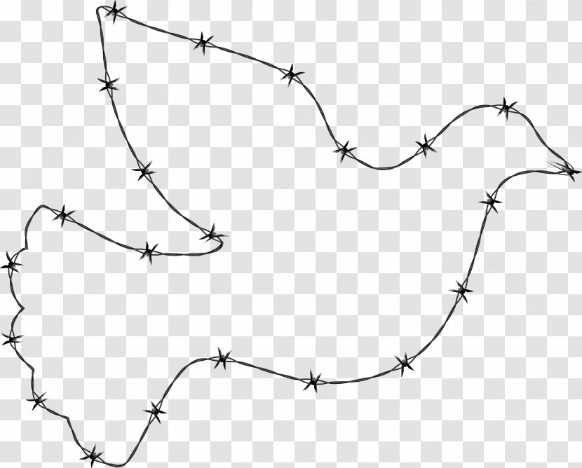 Barbed Wire Fence - Silhouette - Barbwire Transparent PNG