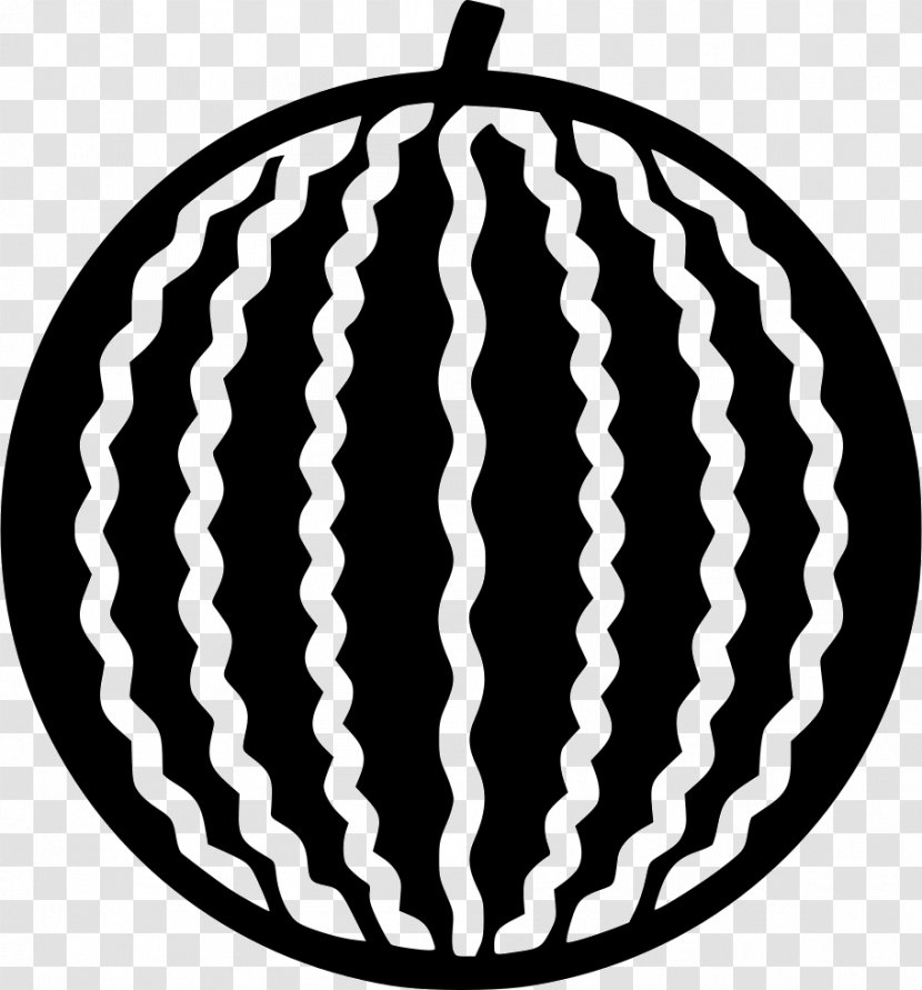 Melons Icon - Symbol - Black And White Transparent PNG