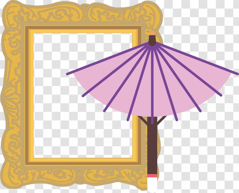 Drawing Art Illustration - Text - Umbrella Vector Japanese Border Transparent PNG