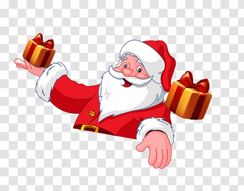 Santa Claus Christmas Clip Art - Thumb - Gift Material Can Be Changed Transparent PNG
