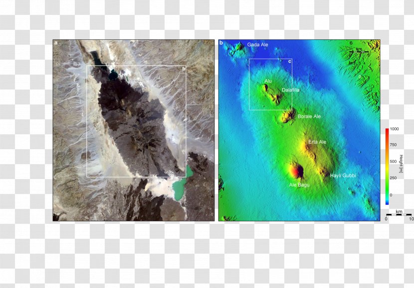 Danakil Depression Erta Ale Shuttle Radar Topography Mission Rift Geology - Valley - Great Transparent PNG