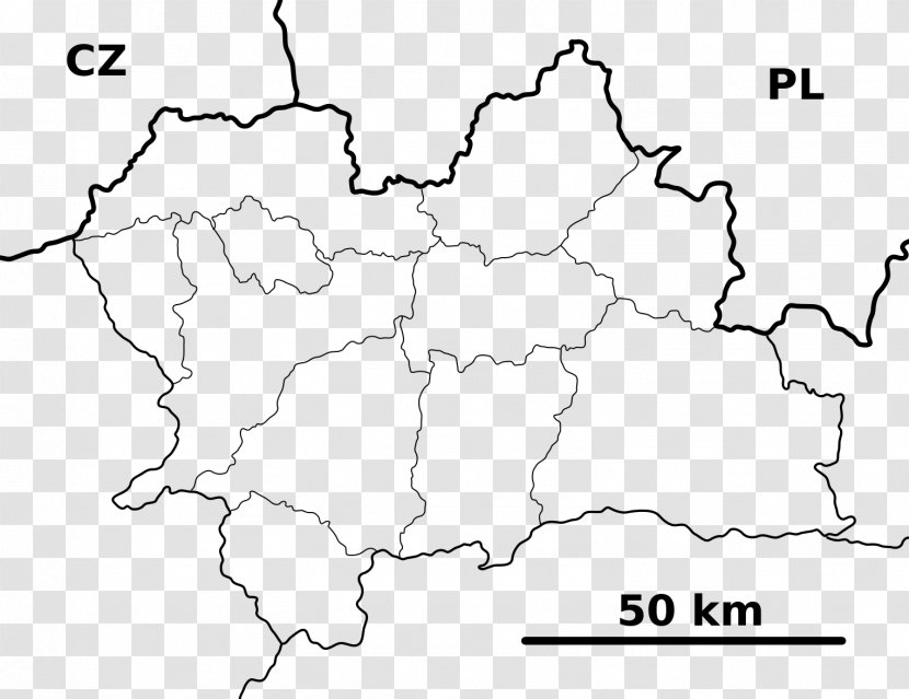 Rajec Map Stráňavy Zástranie Regions Of Slovakia - Diagram Transparent PNG
