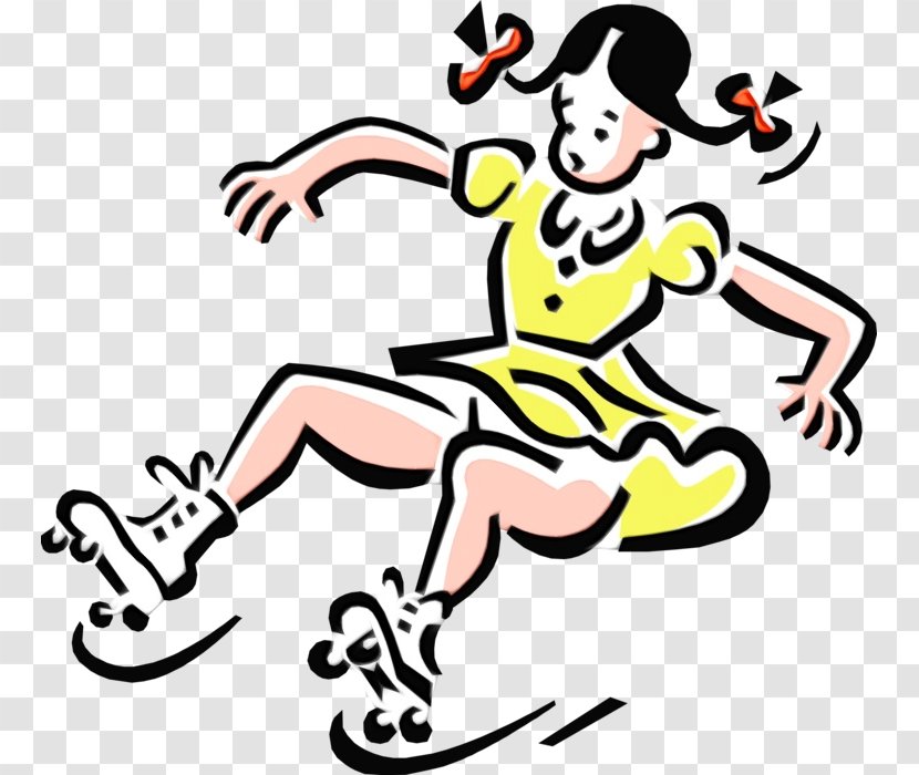 Clip Art Cartoon Sticker Pleased Playing Sports - Paint Transparent PNG