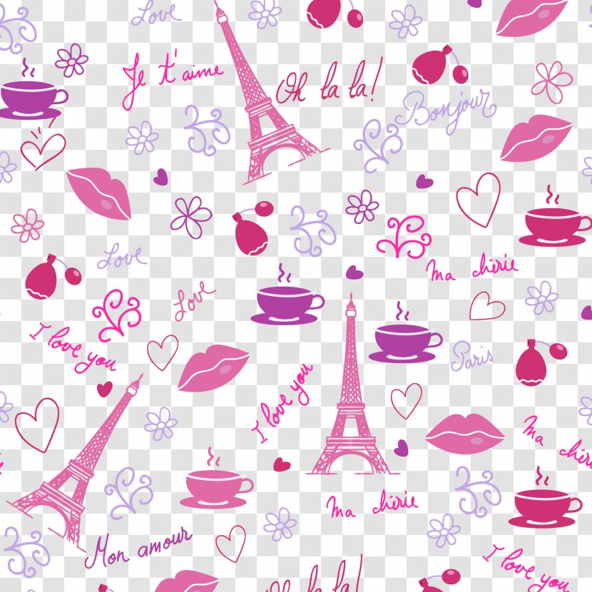 Eiffel Tower Euclidean Vector - Valentine's Day Background Paris Transparent PNG