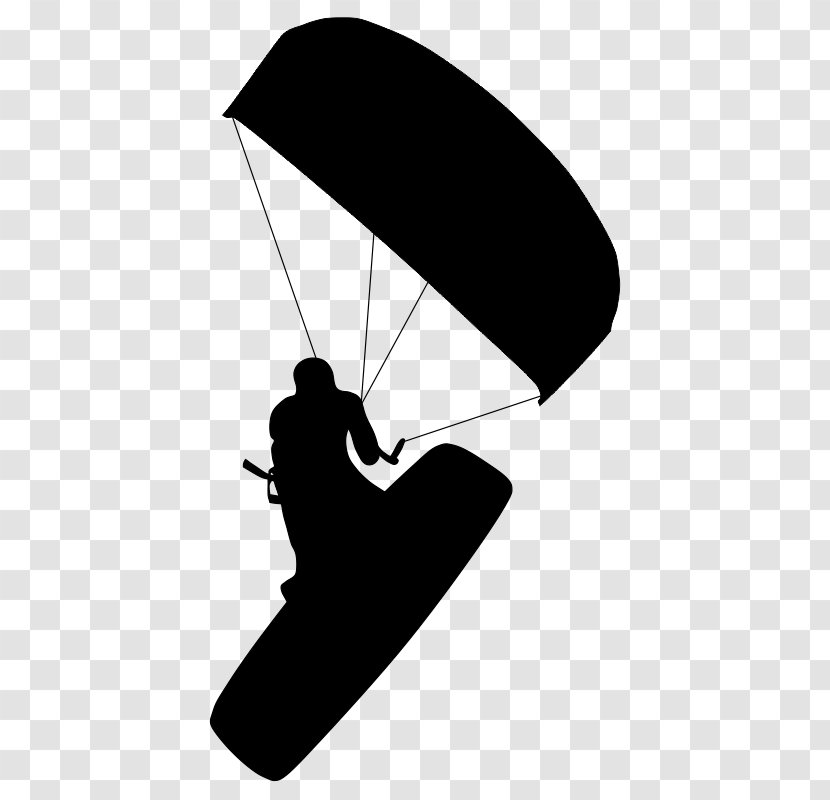 Kite Background - Car - Parachuting Blackandwhite Transparent PNG