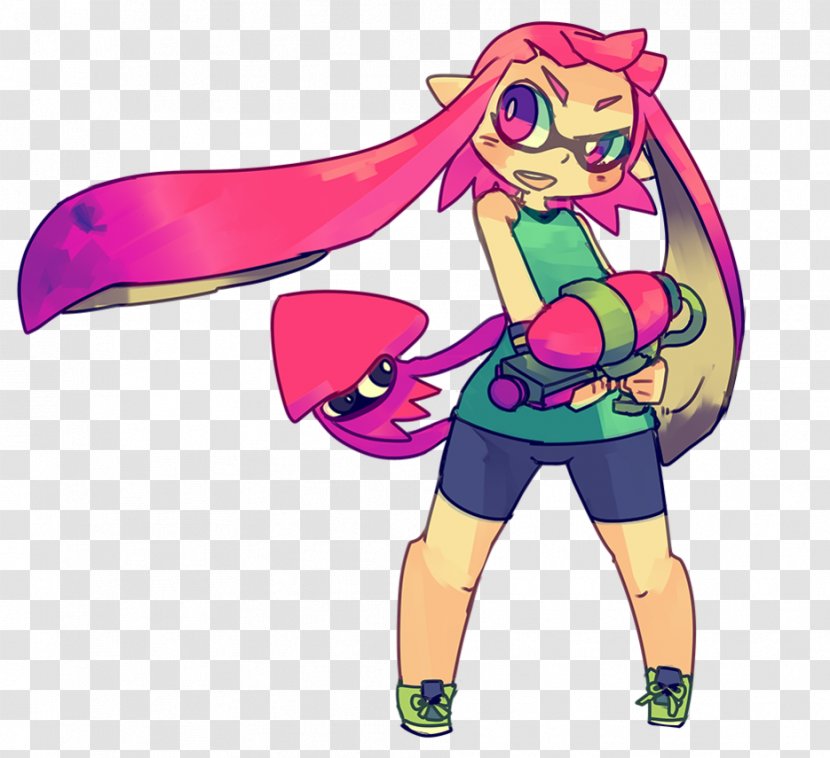 Splatoon 2 Video Games Fan Art - Pink - Inkling Vector Transparent PNG