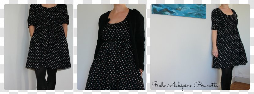 Little Black Dress Polka Dot Fashion Sleeve - Frame Transparent PNG