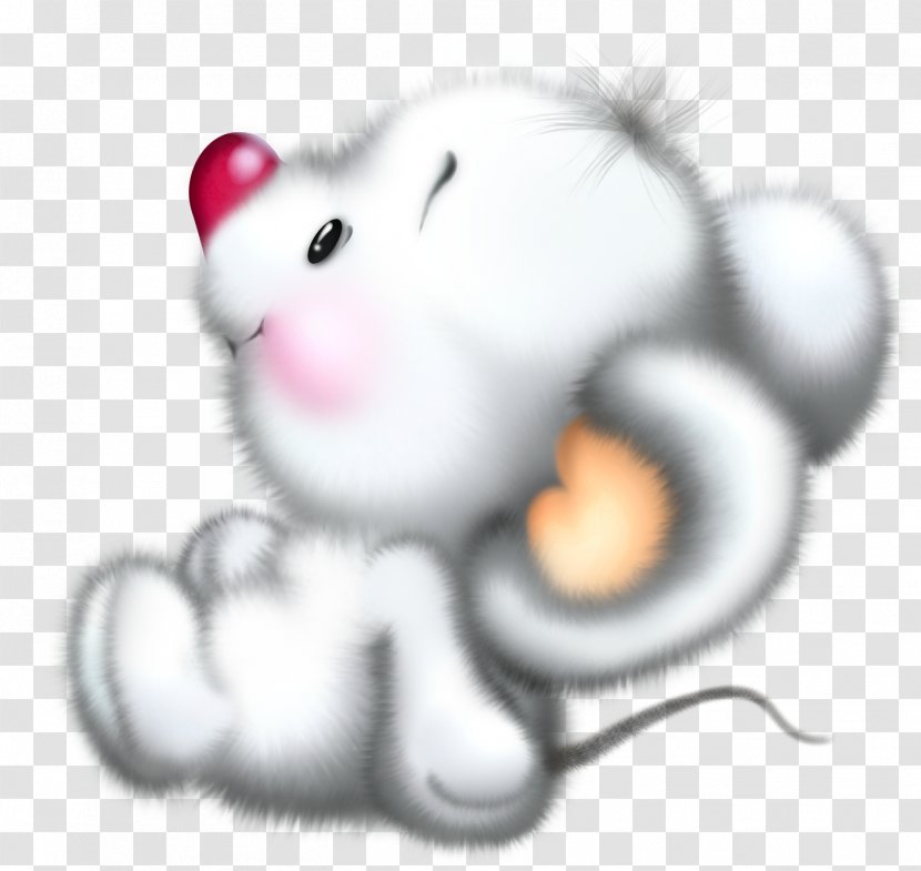 Mickey Mouse Sniffles Topo Gigio Miss Bianca - Heart - Cute White Cartoon Free Clipart Transparent PNG