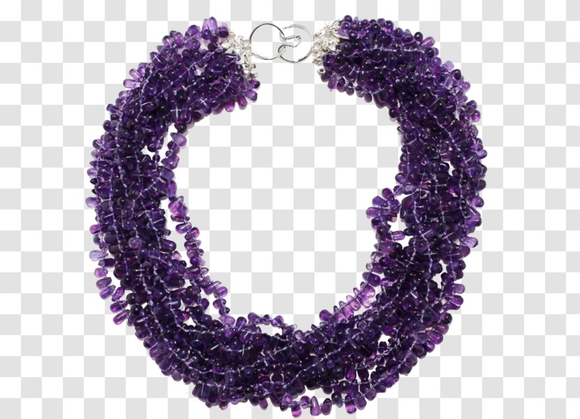 Amethyst Necklace Bead - Purple Transparent PNG