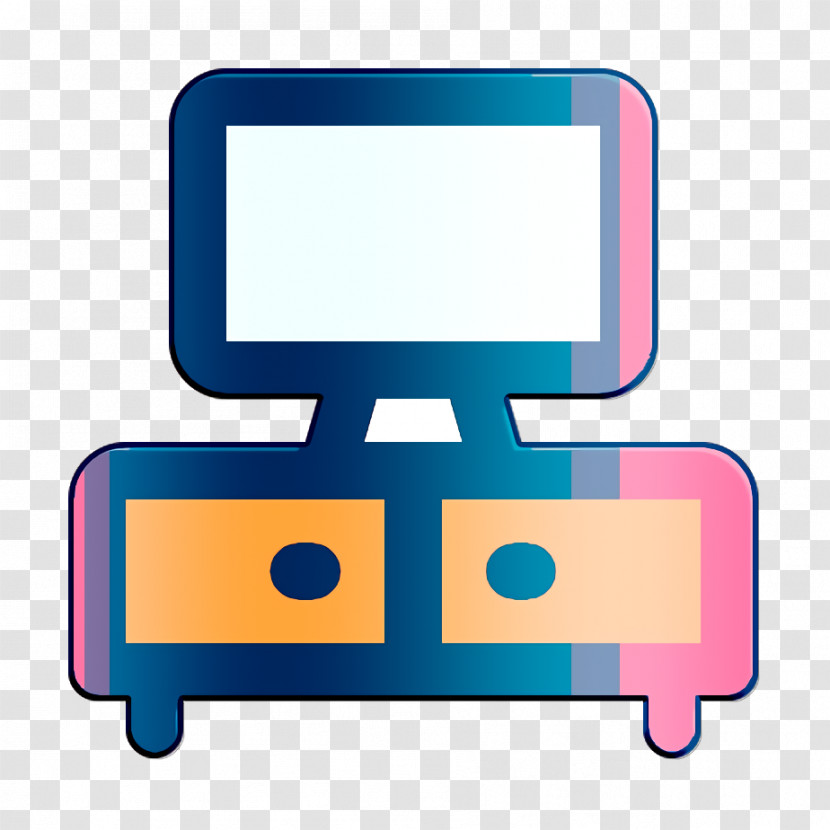 Tv Set Icon Furniture Icon Tv Table Icon Transparent PNG