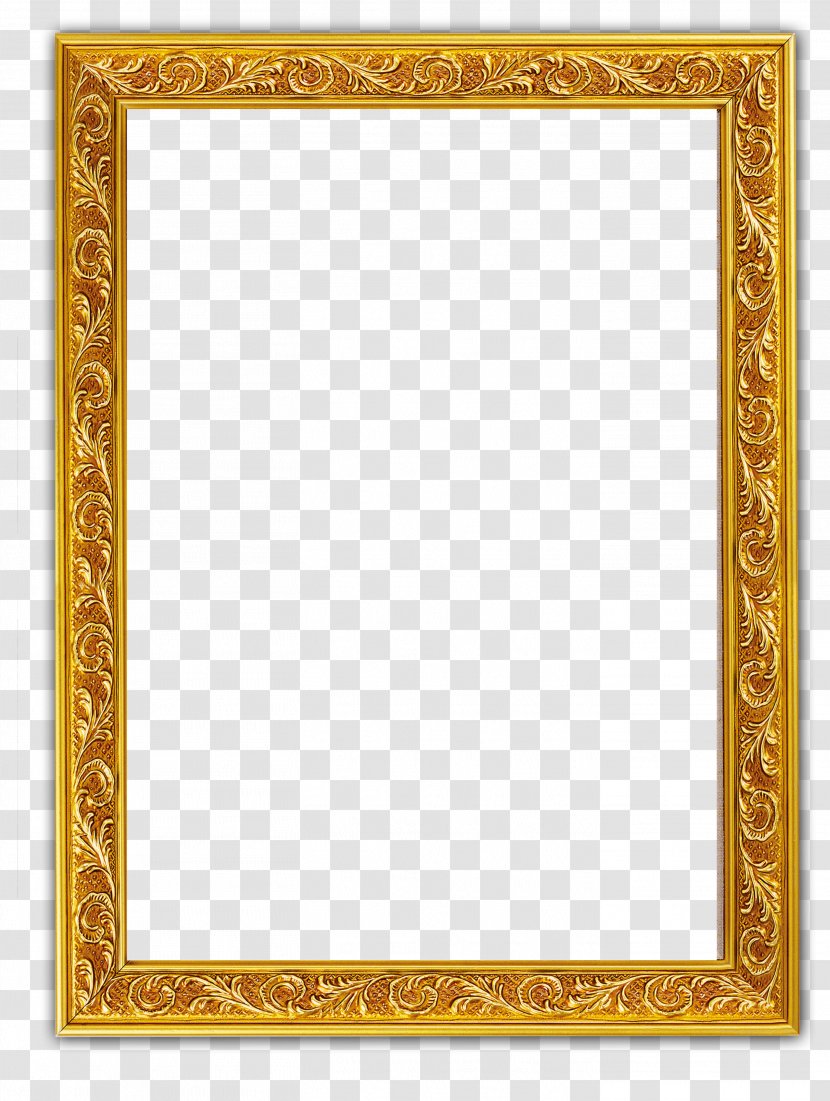 Picture Frame Film Wallpaper - Gold Decorative Borders Transparent PNG