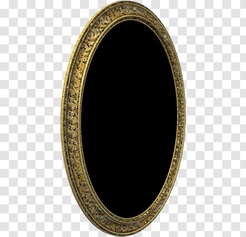 01504 Picture Frames Oval - Brass Transparent PNG
