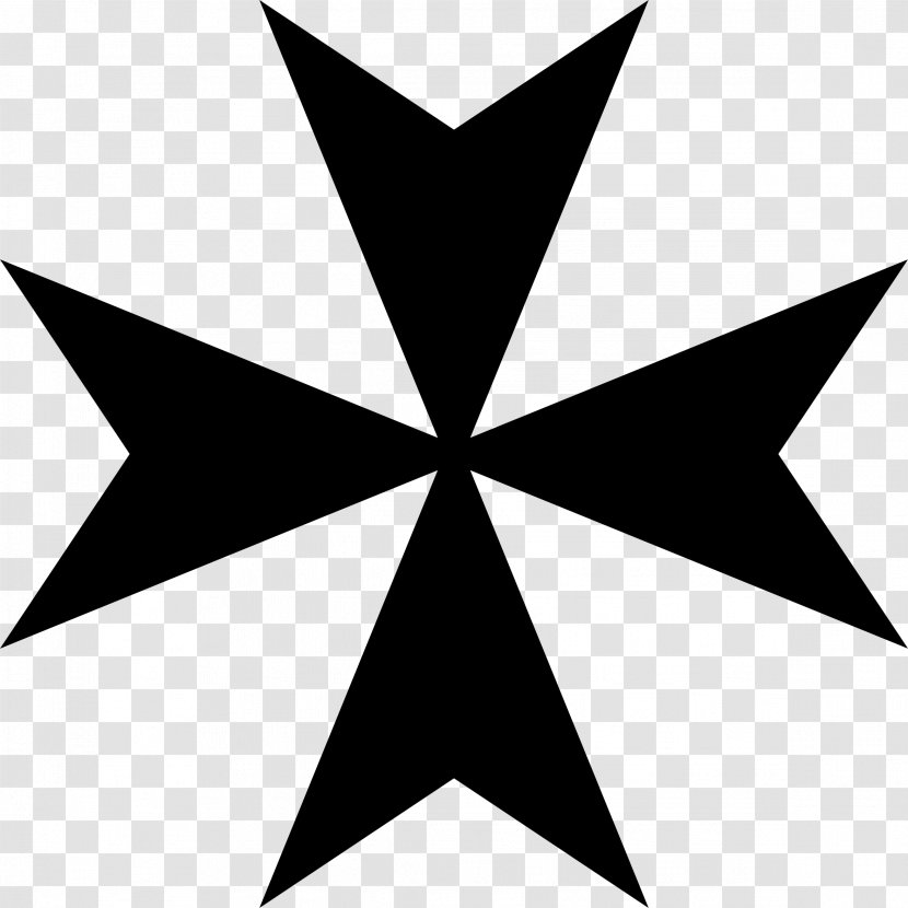 Malta Maltese Cross Christian Knights Hospitaller - Sovereign Military Order Of Transparent PNG