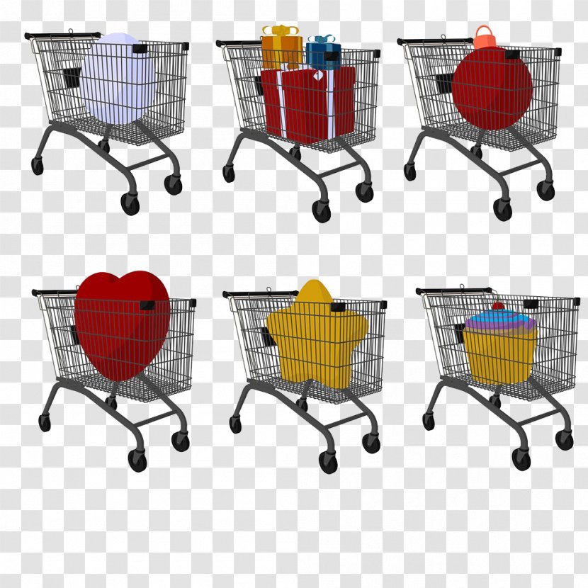 Illustrator Greeting Card Valentines Day Illustration - 6 Shopping Cart Transparent PNG