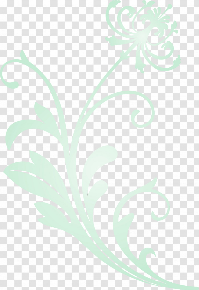 Leaf Aqua Plant Ornament Pattern Transparent PNG